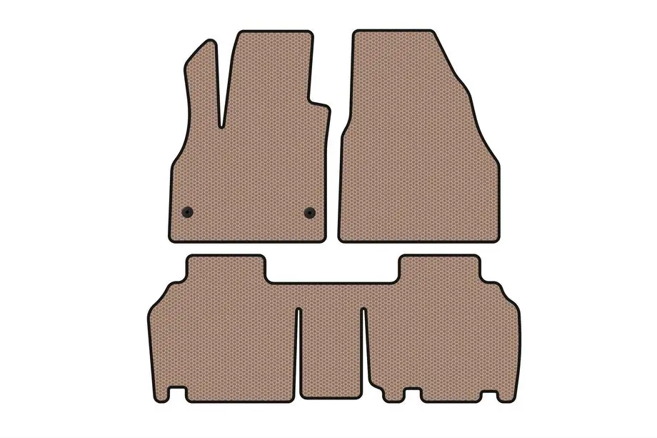 Renault Kangoo 2008–2020 Gummimattor Carsuit (2 rader, 5-dörrars/7-sits, beige) Image