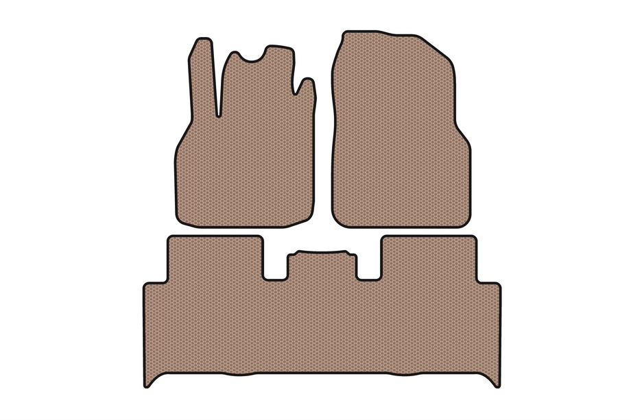 Renault Scenic/Grand 2003–2009 Gummimattor Carsuit (2 rader, beige) Image