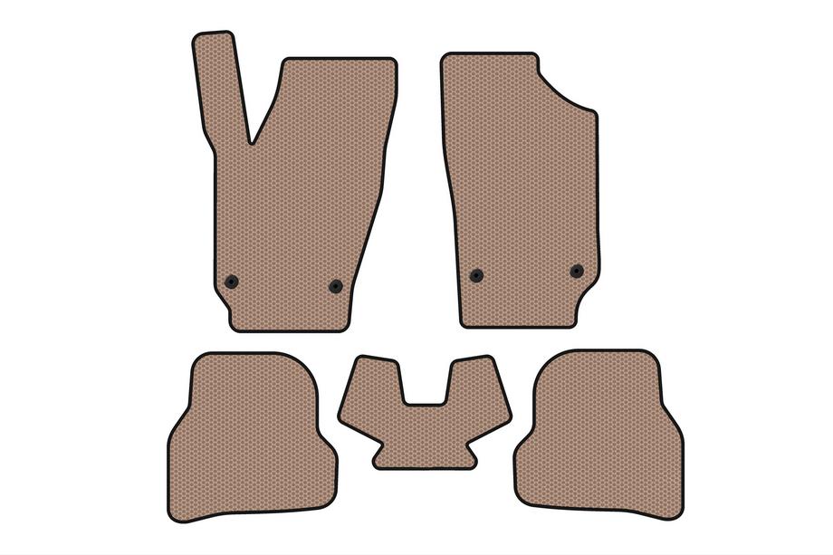 Seat Ibiza 2010–2017 Gummimattor Carsuit (2010-2012, HB, 5-dörrars, beige) Image