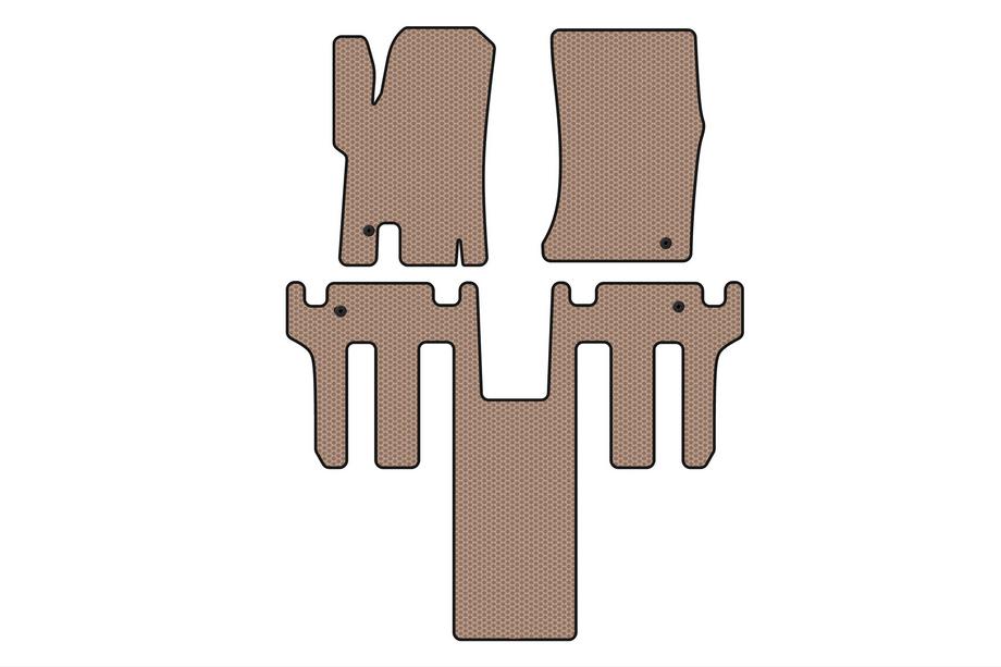 Ssang Yong Rodius Gummimattor för kupén Carsuit 2004-2008 (2 rader, beige) Image