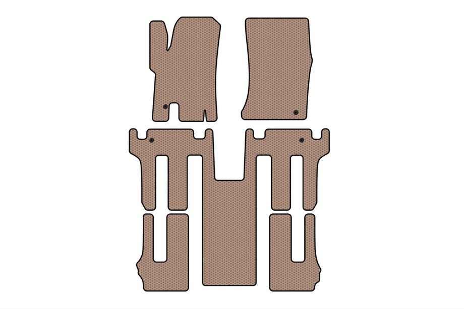 Ssang Yong Rodius Gummimattor Carsuit 2004-2008 (3 rader, beige) Image