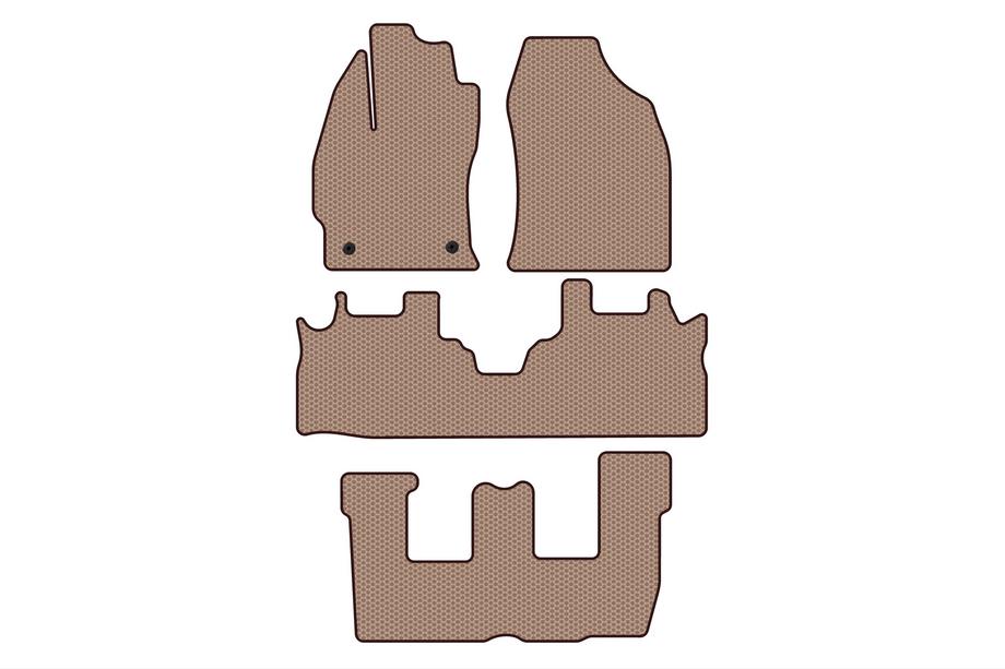 Toyota Prius Plus Carsuit gummimattor till kupén (3 rader, beige) Image
