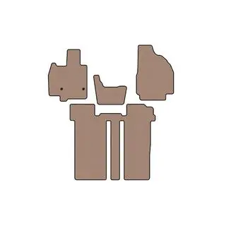 Gummimattor Carsuit (2 rader, 6-sits, beige)