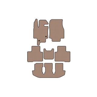 Gummimattor Carsuit (3 rader, 7-sits, beige) foto 1