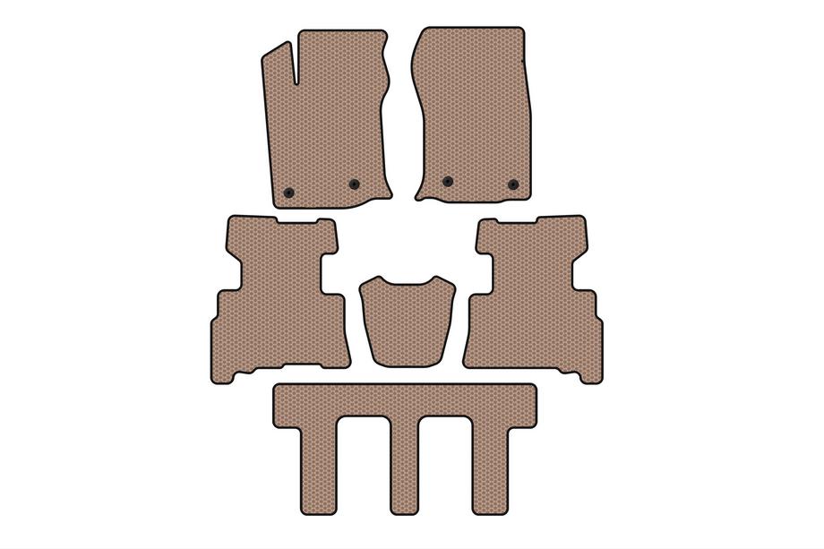 Toyota 4Runner 2009–2024 Gummimattor Carsuit (3 rader, 2014-2024, 7-sits, beige) Image