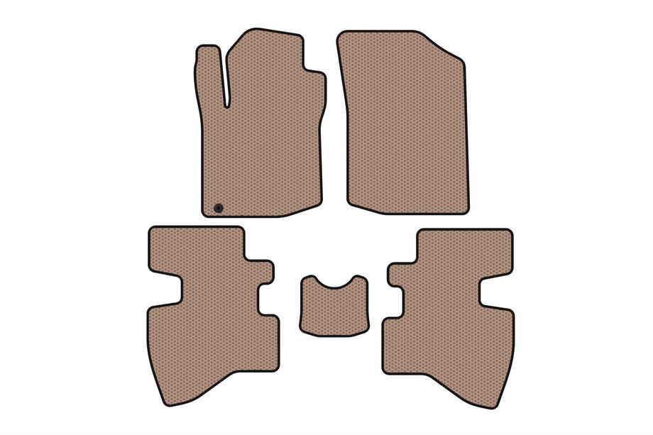 Toyota Aygo 2007–2014 Gummimattor Carsuit (2007-2009, HB, 3-dörrars, beige) Foto 1
