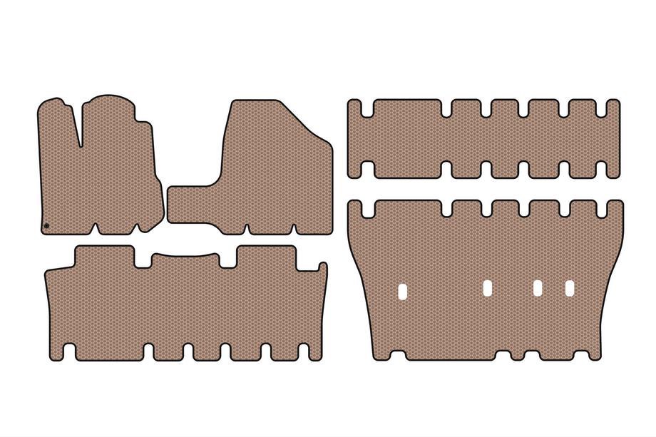 Toyota Sienna 2003–2009 Carsuit gummimattor till kupén (3 rader, beige) Image
