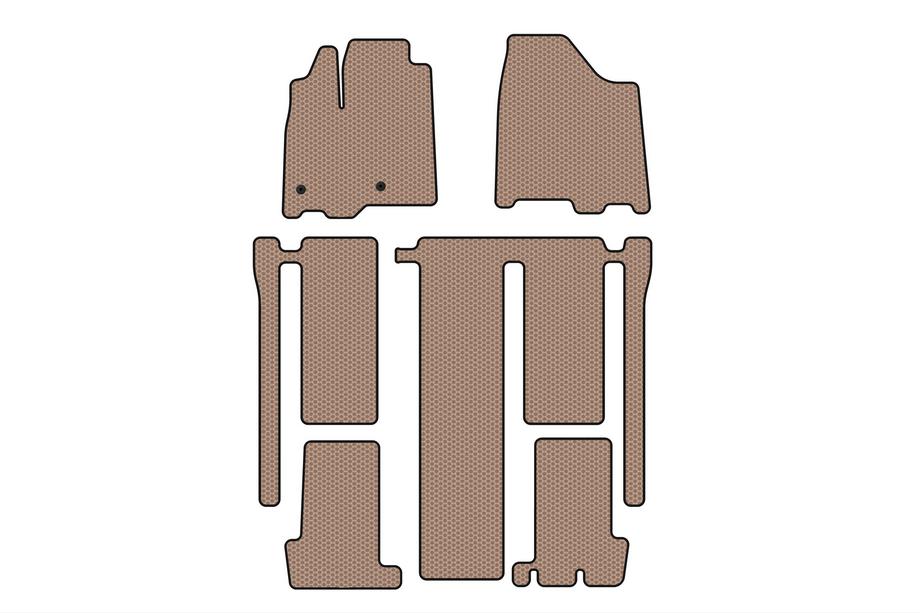 Toyota Sienna 2010–2020 Carsuit gummimattor till kupén (3 rader, beige) Image