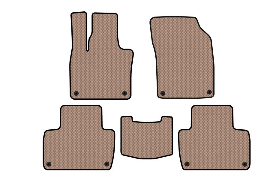 Volvo XC90 2015– Gummimattor Carsuit (2 rader, beige) Image