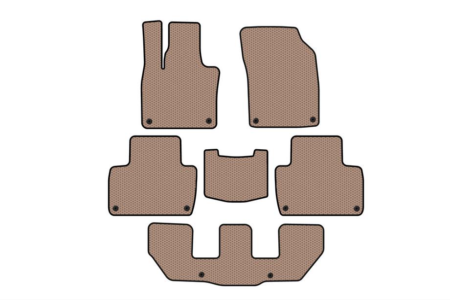 Volvo XC90 2015– Carsuit gummimattor till kupén (3 rader, beige) Image
