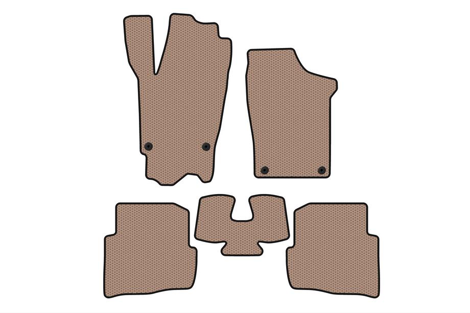 Volkswagen Fox 2003–2021 Gummimattor Carsuit (HB, 3-dörrars, beige) Image
