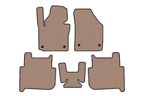Volkswagen Touran 2003–2010 Gummimattor Carsuit (2 rader, 2006-2010, 7-sits, beige) foto 1