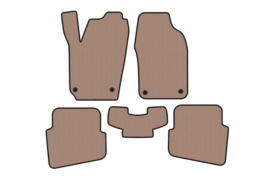 Volkswagen Polo 2001–2009 Gummimattor Carsuit (HB, 3/5-dörrars, beige) Image