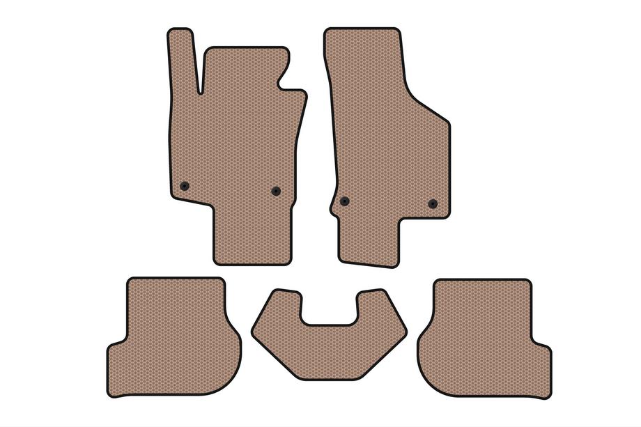 Volkswagen Scirocco 2008–2017 Gummimattor Carsuit (HB, 3-dörrars, beige) Image