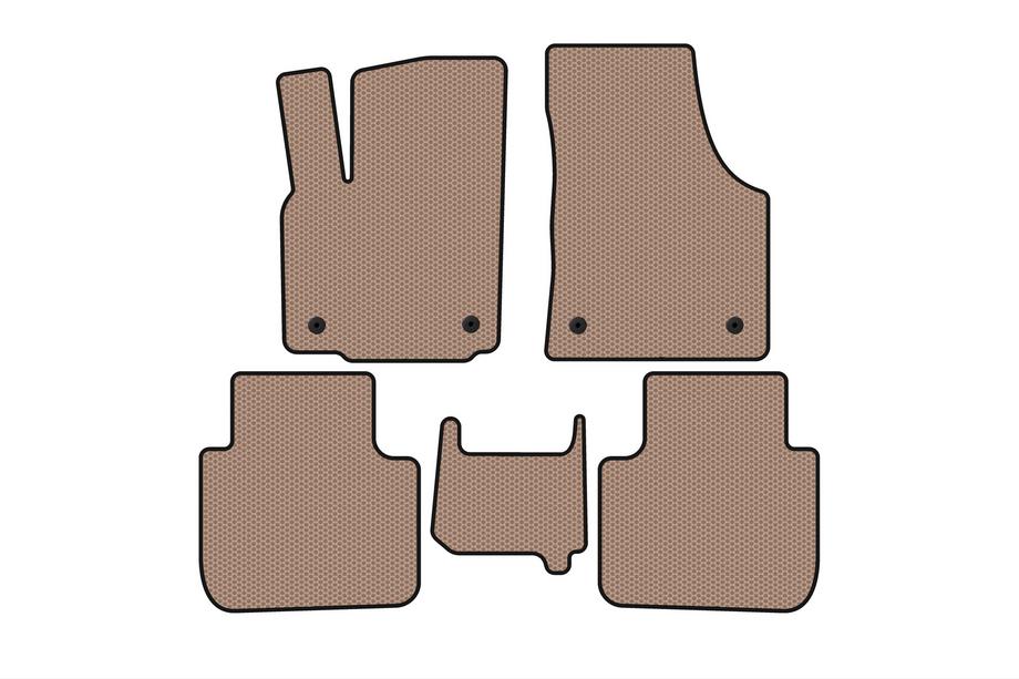 Volkswagen Atlas (Terramont) 2016– Gummimattor Carsuit (2 rader, 7-sits, beige) Image