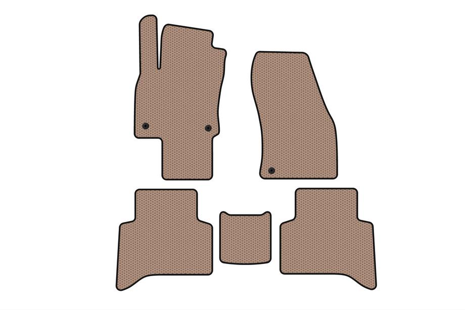 Volkswagen Touran 2015– Gummimattor Carsuit (5-sits, beige) Image