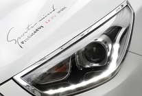 Hyundai IX-35 2010–2015 Kromade strålkastarlistor (2013-2015, 2 st, plast) foto 1