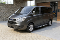 Ford Custom 2013–2022 Sidosteg Sunrise (2 st, aluminium) Lång hjulbas foto 1