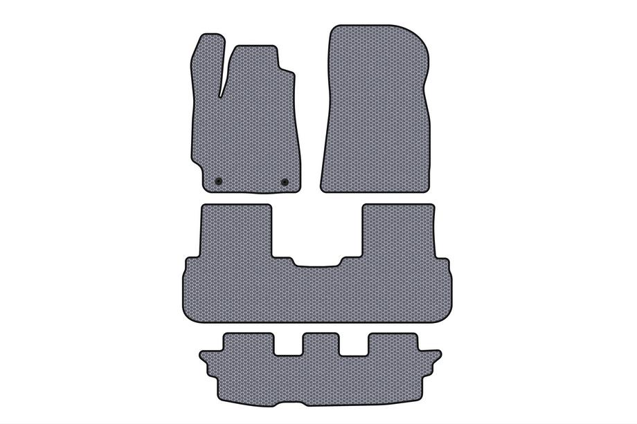 Toyota Highlander 2008–2013 Gummimattor Carsuit (2 rader, grå) Image