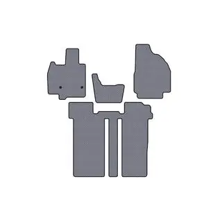 Carsuit gummimattor till kupén (2 rader, 6-sits, grå)