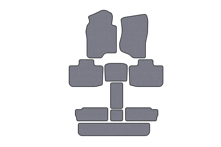 Cadillac Escalade 2007–2014 Gummimattor Carsuit (3 rader, grå) Image
