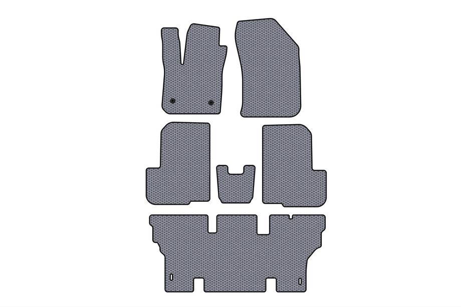 Dacia Lodgy 2012–2022 Gummimattor Carsuit (3 rader, 7-sits, grå) Image