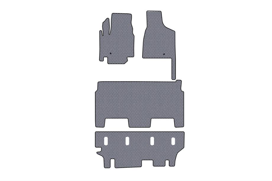 Dodge Grand Caravan V 2008–2020 Gummimattor Carsuit (2008-2020, 3 rader, 8-sits/SXT-utrustningsnivå, grå) Foto 1