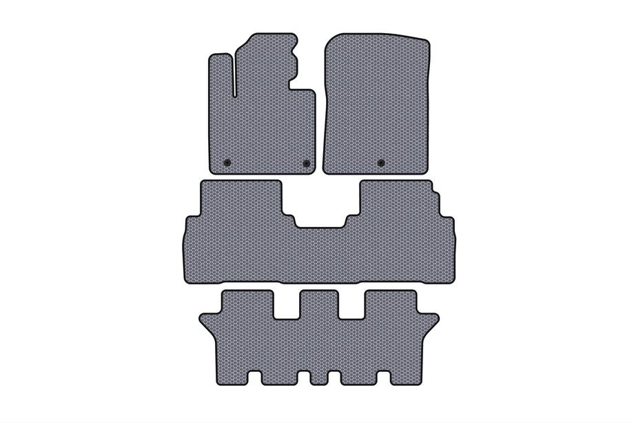 Kia Sorento III UM 2014–2020 Gummimattor Carsuit (3 rader, 7-sits, grå) Image