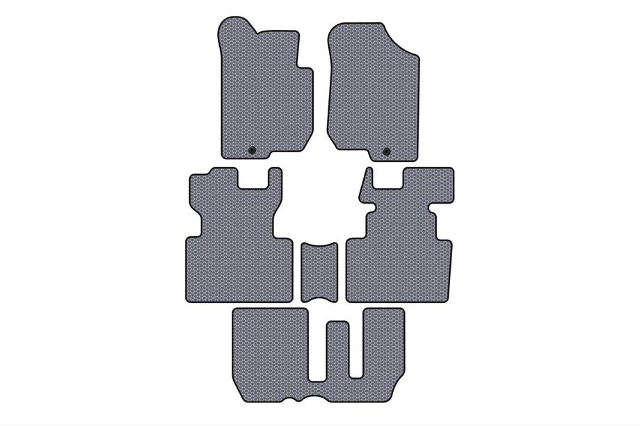 Kia Carens 1999–2012 Gummimattor Carsuit (2006-2012, 3 rader, 7-sits, grå) Image