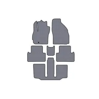 Gummimattor Carsuit (3 rader, 7-sits, grå) foto 1