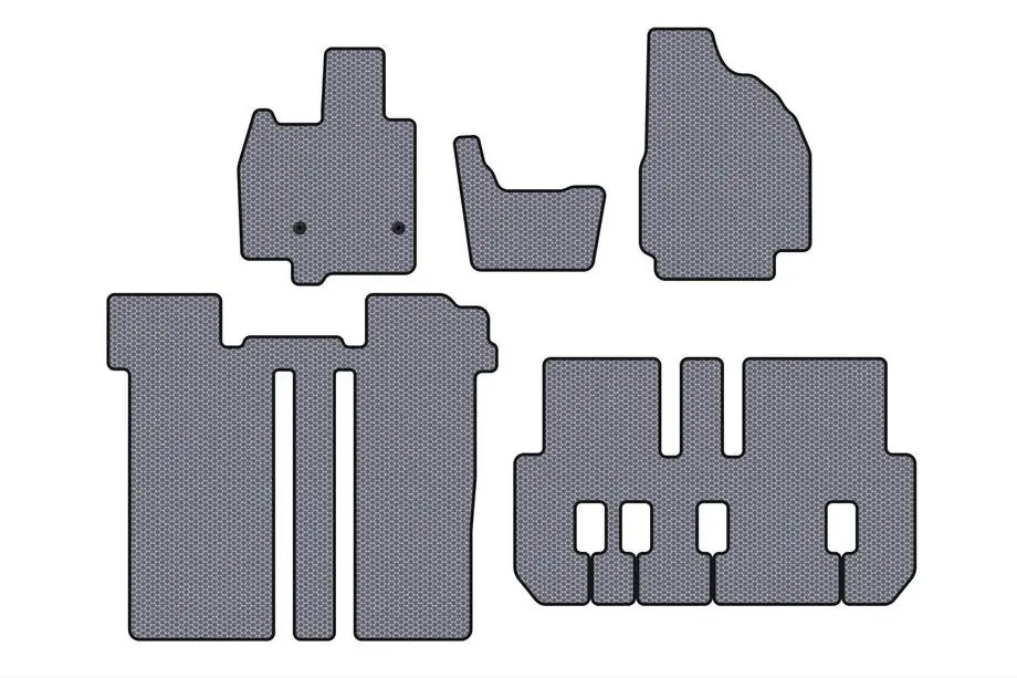 Toyota Previa 2006–2019 Carsuit gummimattor till kupén (3 rader, 6-sits, grå) Image