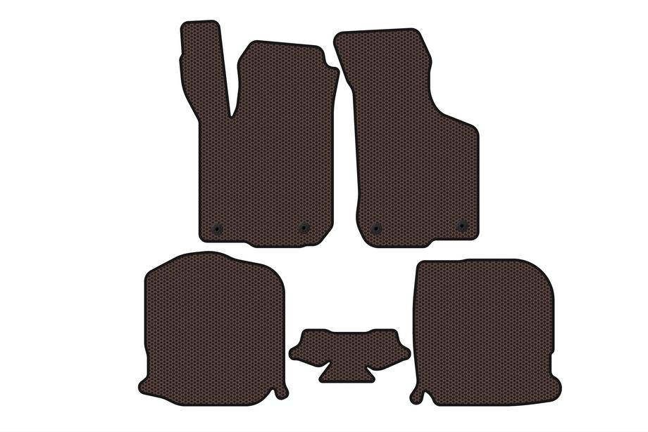 Audi A3 1996–2003 Gummimattor Carsuit (HB, 3-dörrars, brun) Image