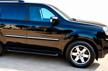 Honda Pilot 2008–2015 Sidosteg Allmond Black (2 st, aluminium) foto 1