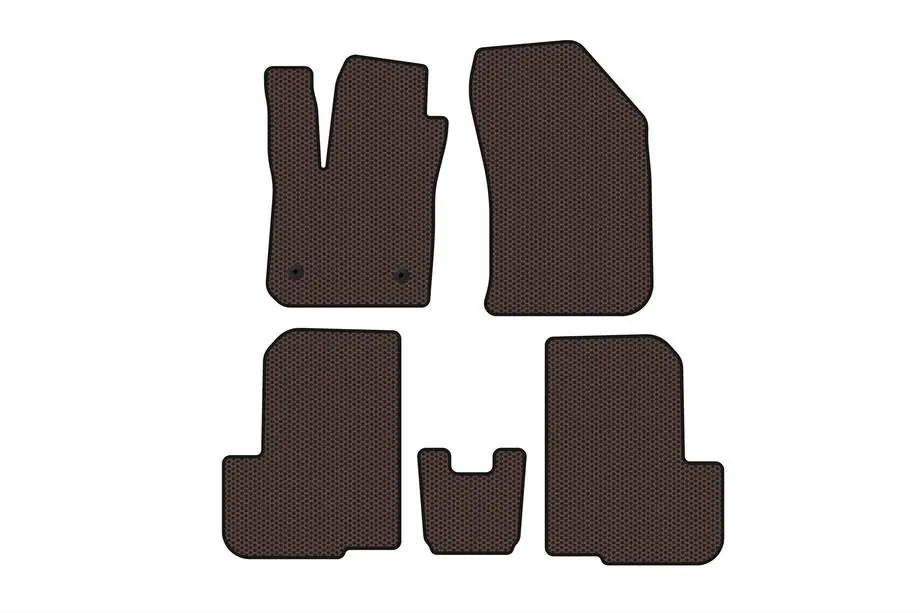 Dacia Lodgy 2012–2022 Carsuit gummimattor till kupén (2 rader, 7-sits, brun) Image