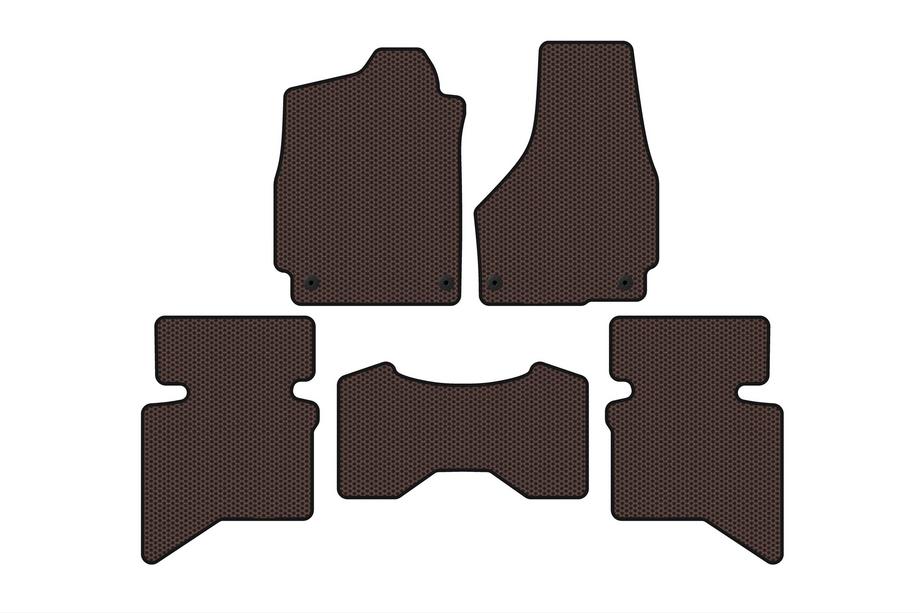 Dodge RAM (DS/DJ/D2) 2009–2024 Gummimattor Carsuit (2009+, 5-sits/4-sits hytt, brun) Image