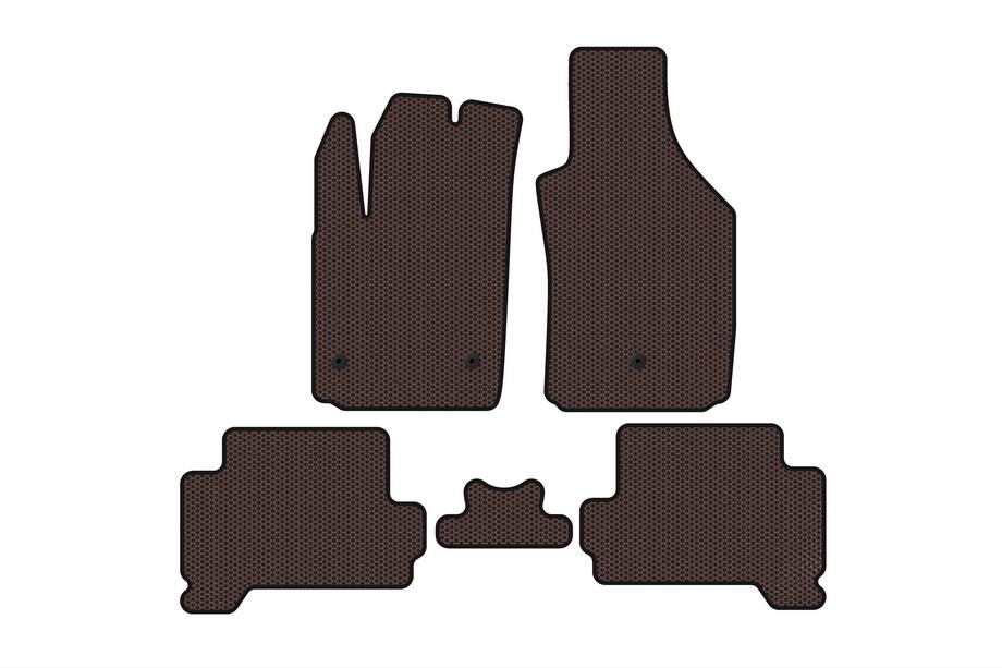 Fiat 500/500L 2013–2022 Carsuit gummimattor (för 500, Електро, brun) Image