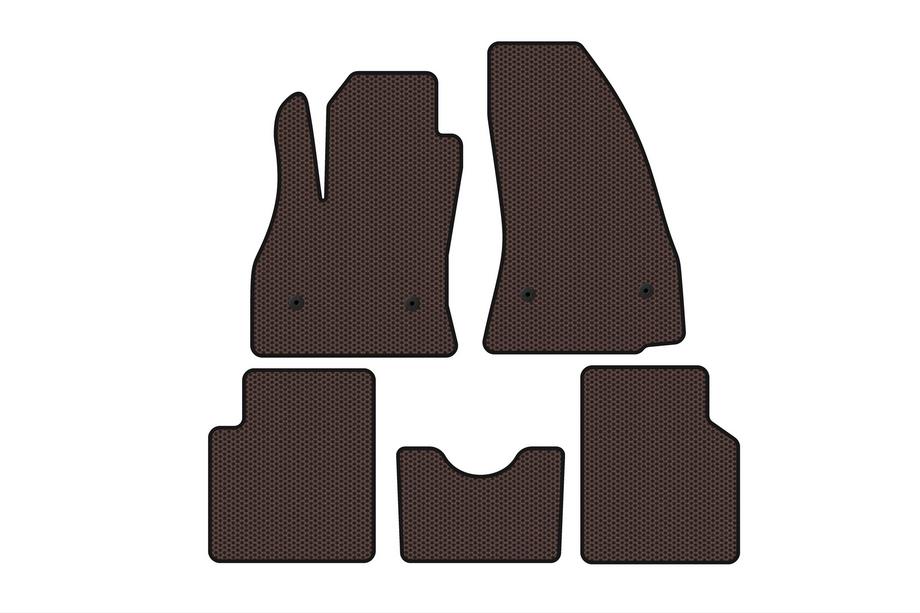 Fiat 500/500L 2013–2022 Carsuit gummimattor till kupén (för 500L, brun) Image