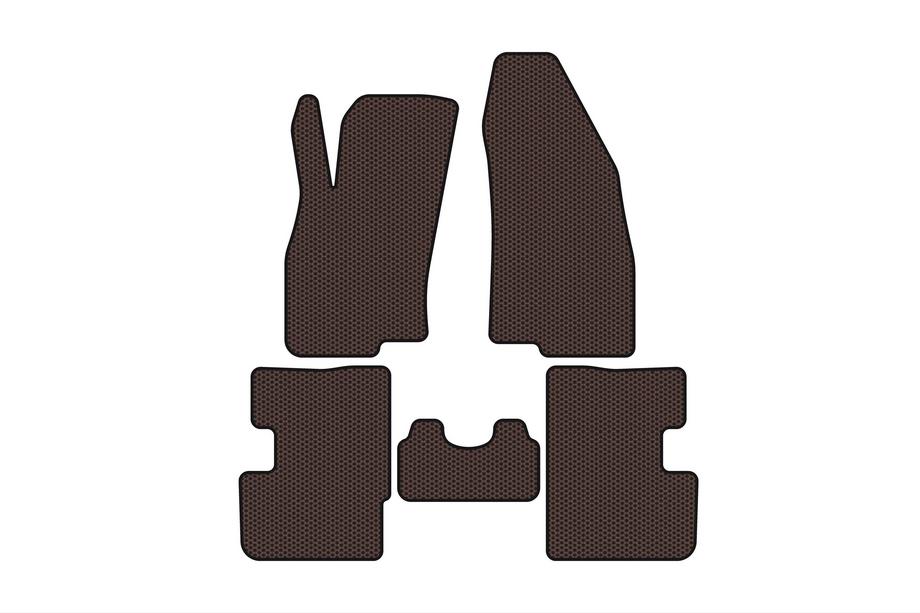 Fiat Punto Grande/EVO 2006–2018 Gummimattor Carsuit (2011-2018, HB, 3-dörrars, brun) Foto 1