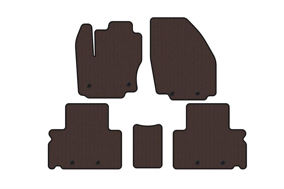 Ford S-Max 2007–2014 Gummimattor Carsuit (Brun) Image