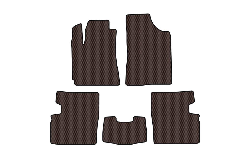 Geely Emgrand EC7 2009– Gummimattor Carsuit (2009-2014, HB, 5-dörrars, brun) Image