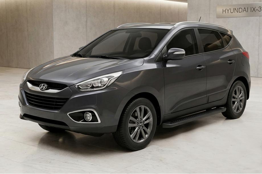 Hyundai IX-35 2010–2015 Sidosteg Allmond Black (2 st, aluminium) Image