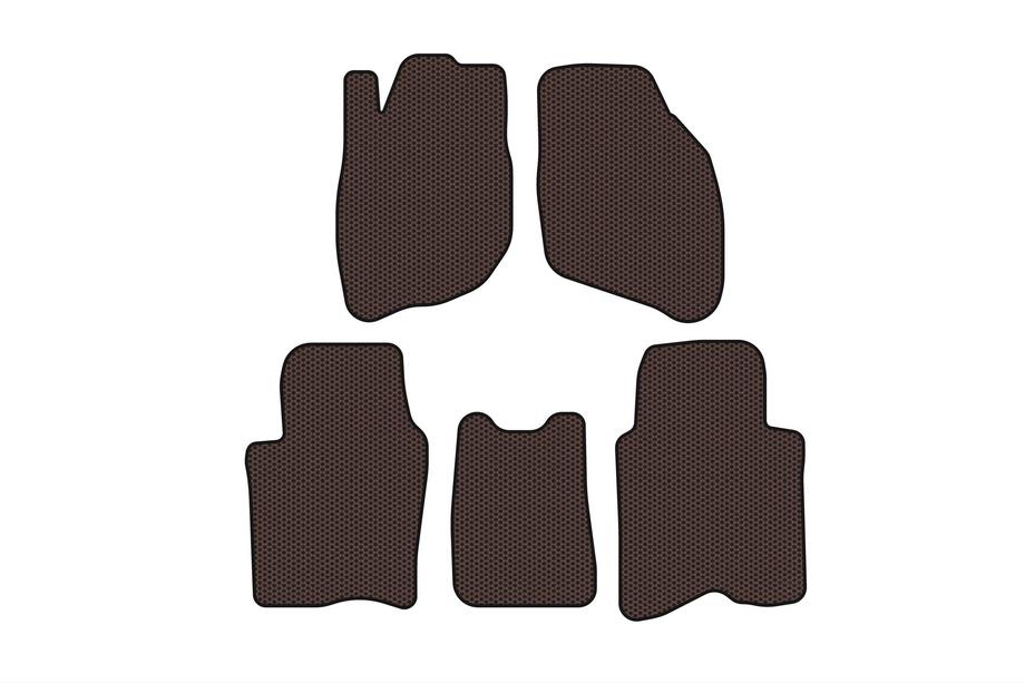 Honda City 2002–2008 Gummimattor Carsuit (SD, brun) Image