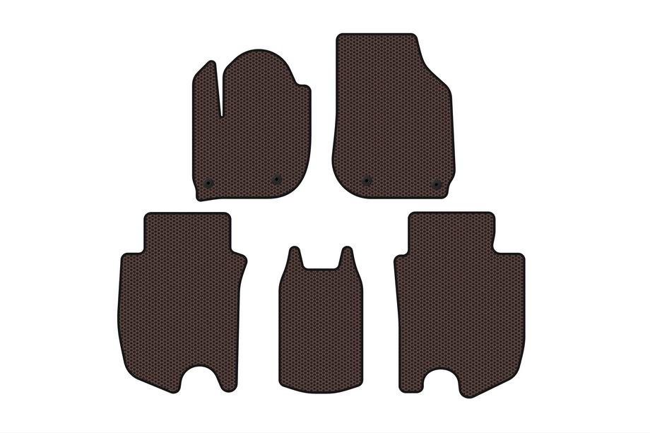 Honda FIT/Jazz 2014–2020 Gummimattor Carsuit (HB, Hybrid, bruna) Image