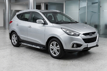 Hyundai IX-35 2010–2015 Sidosteg Sunrise (2 st, aluminium) foto 1