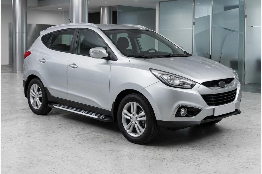 Hyundai IX-35 2010–2015 Sidosteg Sunrise (2 st, aluminium) Image