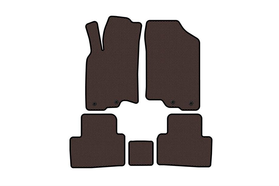 Honda Insight II 2009–2014 Gummimattor Carsuit (HB, Hybrid, bruna) Image