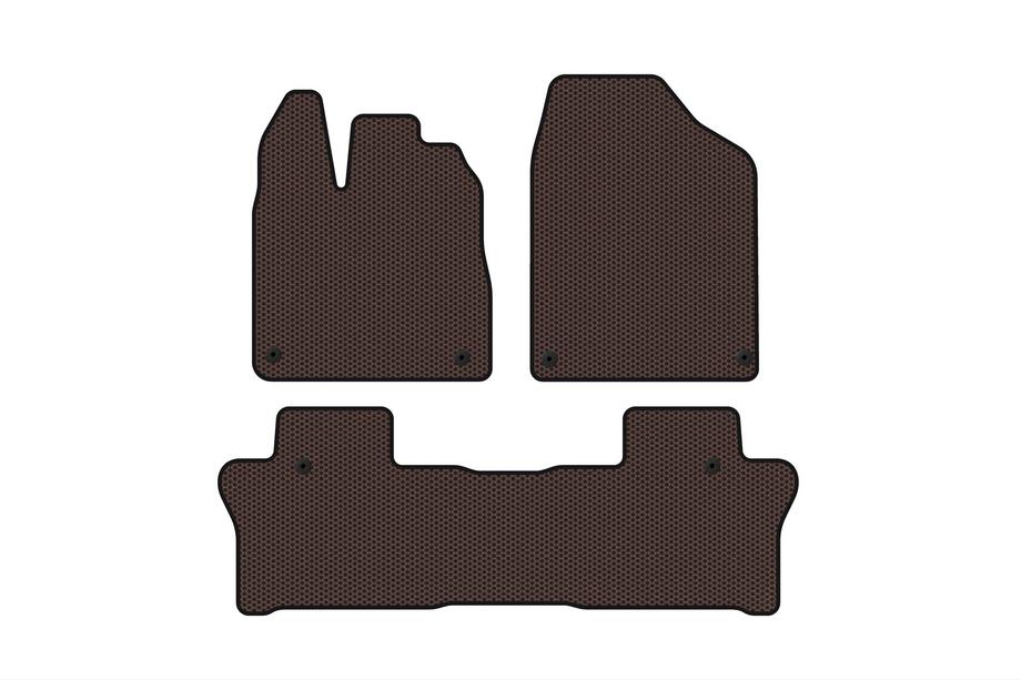 Honda Pilot 2015–2022 Carsuit gummimattor till kupén (2 rader, brun) Image