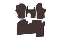 Hyundai H200, H1, Starex 1998–2007 Gummimattor Carsuit (2004-2007, 2 rader, 8-sits, brun) foto 1