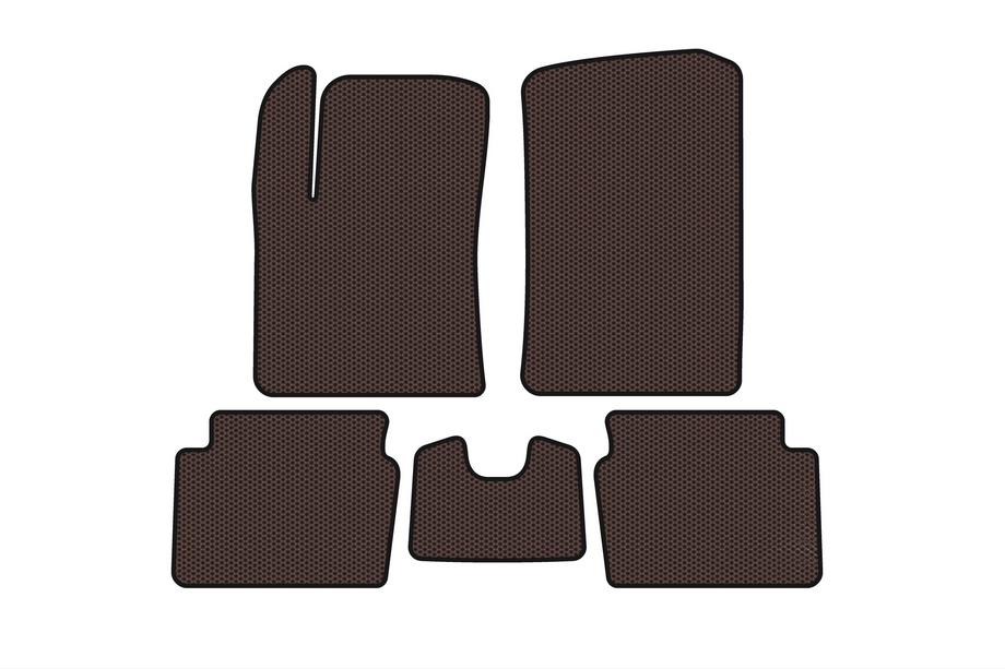 Hyundai I-10 2008–2013 Gummimattor Carsuit (HB, brun) Image