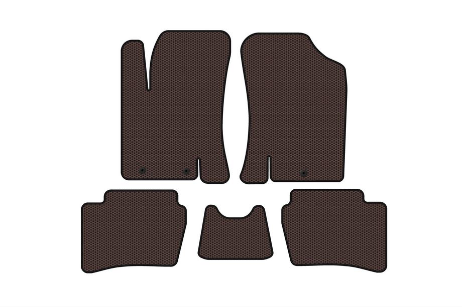 Hyundai I-20 2008–2012 Gummimattor Carsuit (HB, brun) Image